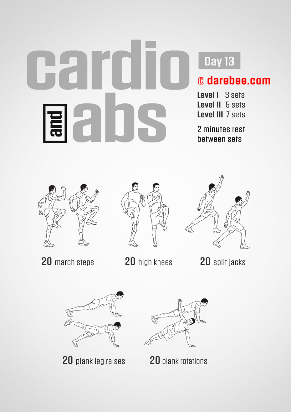 Cardio And Abs Program by DAREBEE