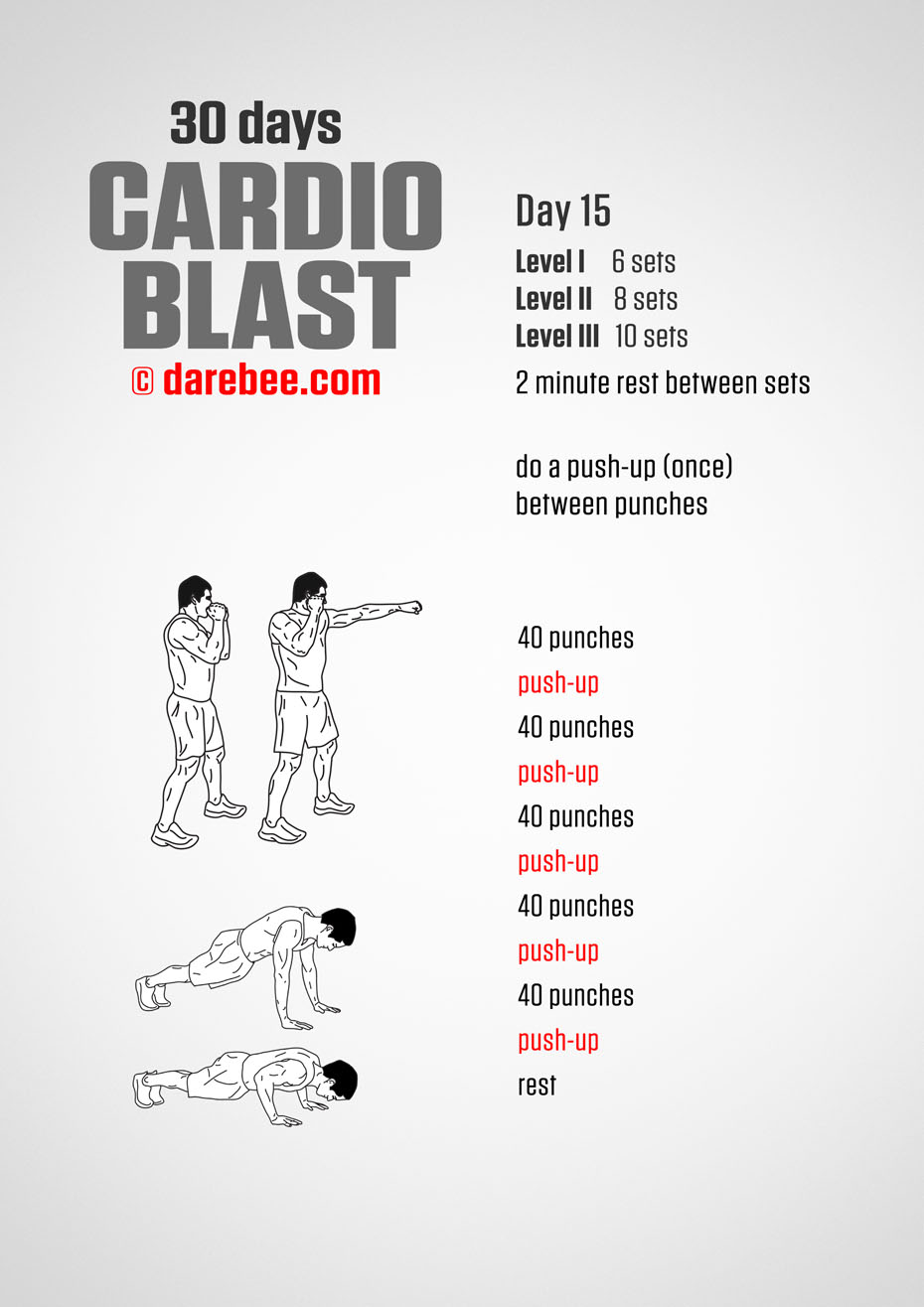 30 Days of Cardio Blast by DAREBEE