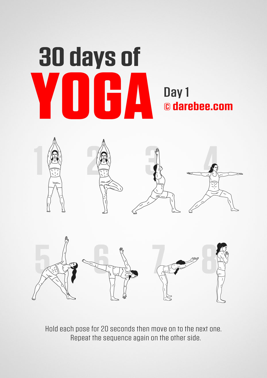 30 Days of Yoga - Program by DAREBEE