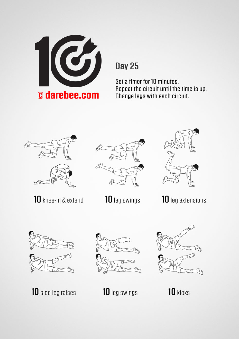 TEN - No-Equipment Fitness Program by DAREBEE