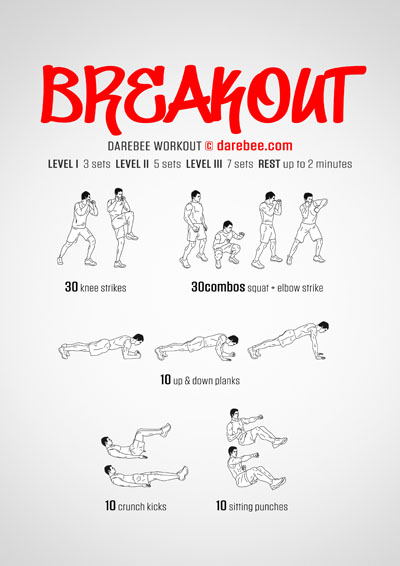 Breakout is a Darebee home-fitness, combat-moves based workout that will make you fitter and smarter.
