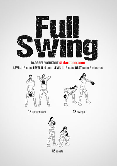 Full Swing is a Darebee equipment, kettlebell workout you can do at home