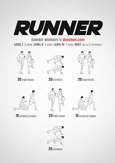 Darebee Runner Training Workout Home-Fitness Exercises