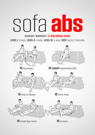 Sofa Workout Collection by DAREBEE