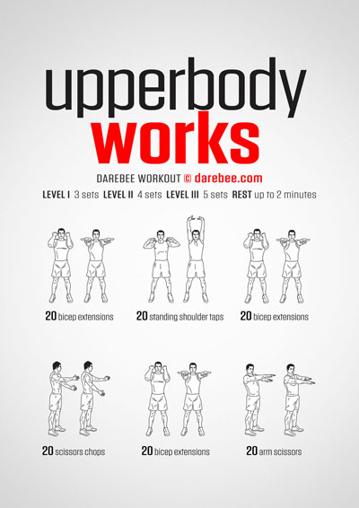 Upper body workout by Darebee